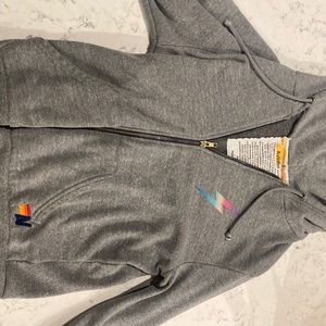 COPY - Aviator Nation zip up hoodie with rainbow lightning bolt